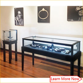 Luxury mdf metal pintura preta joalheria fornecimentos de retalho / joalheria loja de acessórios exposições