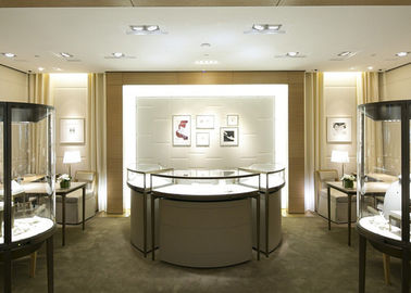 Modern Luxury Stain Steel Jewellery Shop Display Counters Rectangular Forma Quadrada