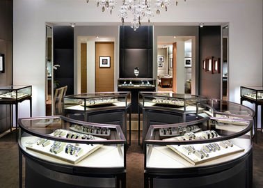 Modern Luxury Stain Steel Jewellery Shop Display Counters Rectangular Forma Quadrada