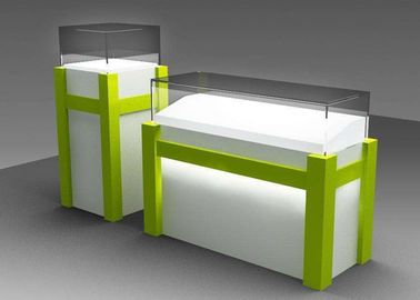 Caixas de display de vidro personalizadas comerciais com armário de fundo com bloqueio