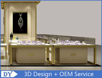 OEM Custom Luxury Glass Jewelry Showcase Counter com Led