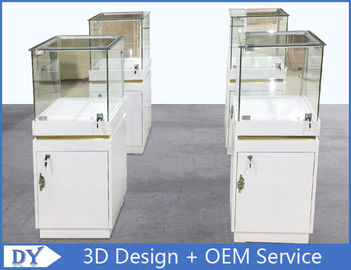 Armários de visualização de jóias de MDF com fechadura OEM 450 X 450 X 1250MM