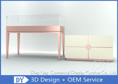 S/S + MDF + Vidro + Luzes Ouro Jewellery Showroom Interior 3D Design