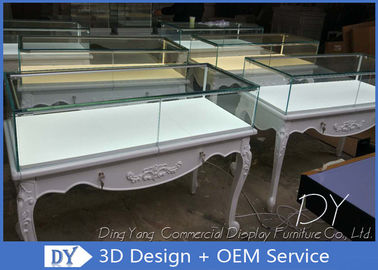 3D Design Vitrine de Jóias de Vidro de Madeira Com Tamanho de Bloqueio 1200X550X950MM