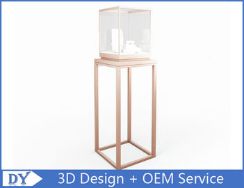 Fabrica fabricantes de design vitrine museu com aço inoxidável vidro temperado luzes led