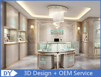 Elegante showroom de joias de aço inoxidável mostrador 1325X550X950MM