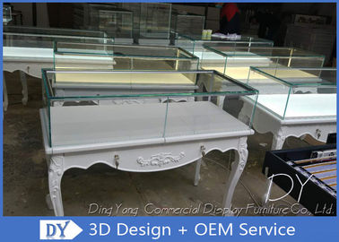 3D Design Vitrine de Jóias de Vidro de Madeira Com Tamanho de Bloqueio 1200X550X950MM